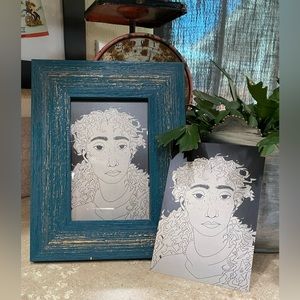 ✂️4x6 Print of drawing down by my son titled ‘Nellie’✂️